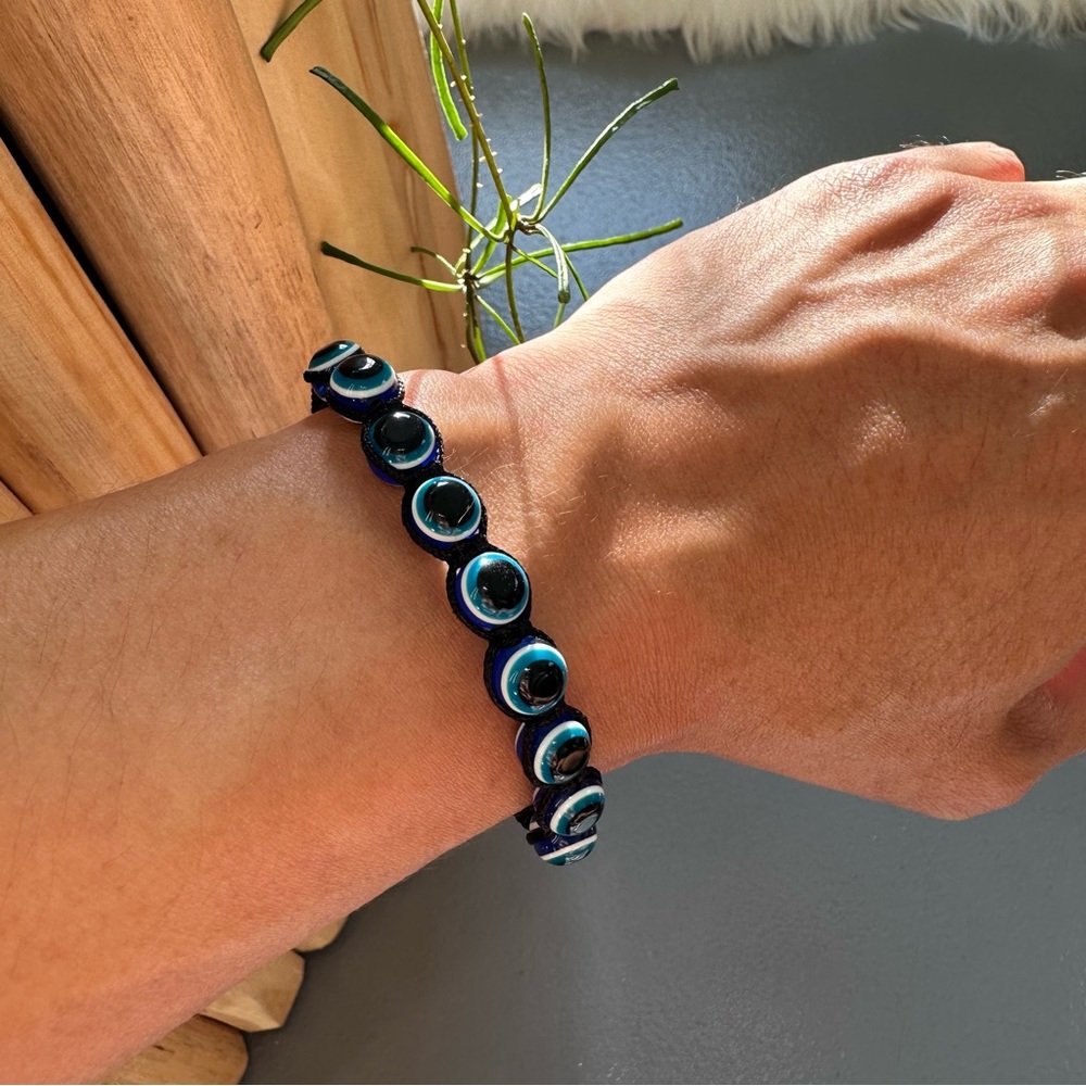 BLUE EVIL EYES BRACELET | UNISEX | WATERPROOF | ADJUSTABLE | BRAND NEW